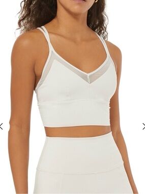 Alo Yoga Sneak Long Bra Small in bone